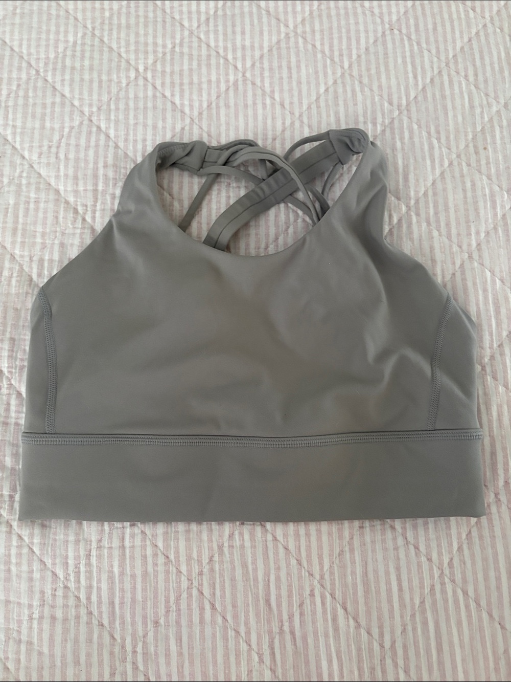 Born Primitive Gray Strappy High-Neck Sports Bra